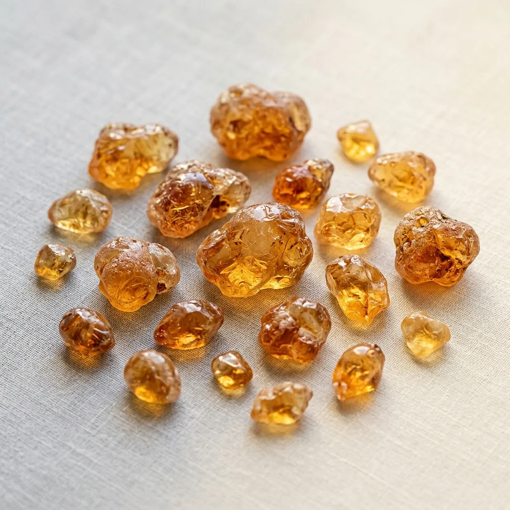 Raw Arabic Gum resin crystals