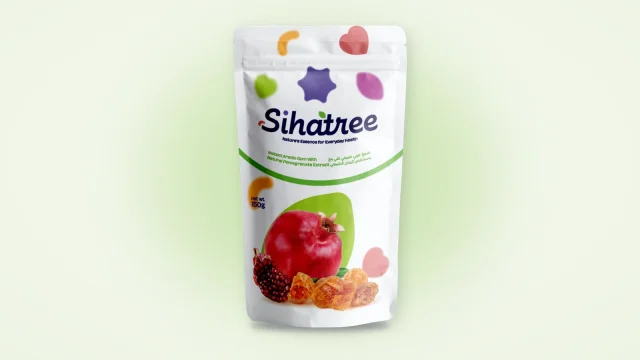 Sihatree Arabic Gum Powder Pomegranate